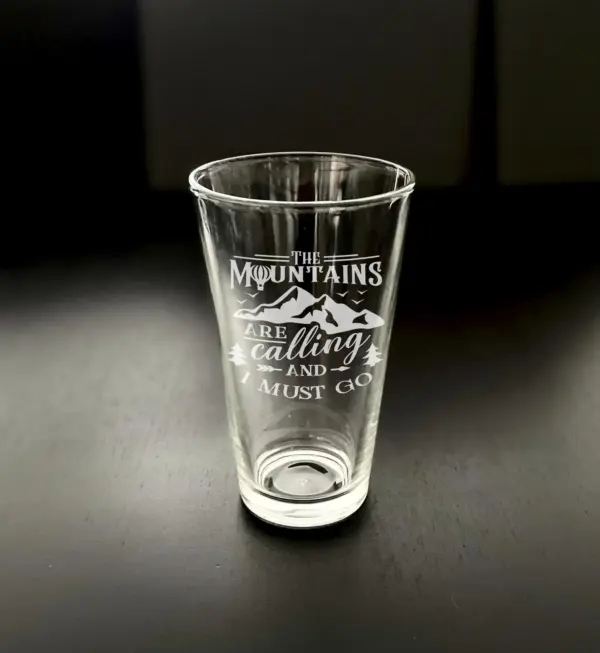 Personalized Adventure Engraved Glass Custom Whiskey Wine or Beer Glass | Perfect Gift for Explorers Travelers Cabin Getaways Mountain Trips - Image 3