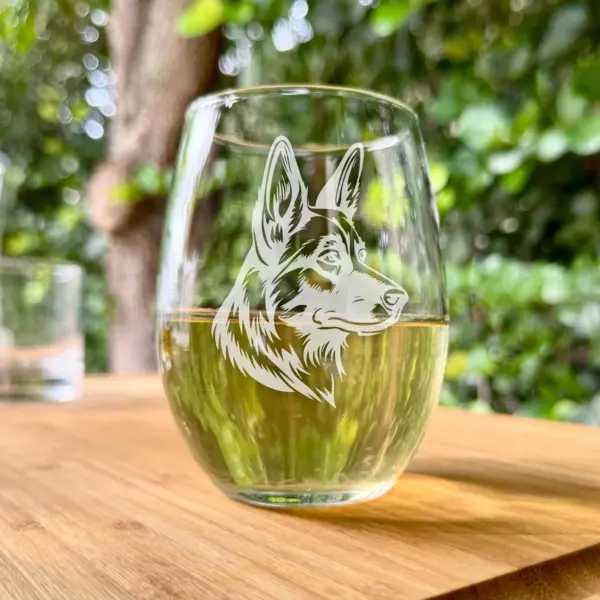 Personalized Engraved German Shepherd Whiskey Glass, Wine, Beer Glass Custom Dog Memorial Gift for Dog Mom,German Shepherd Dog Dad,Pet Lover - Image 2