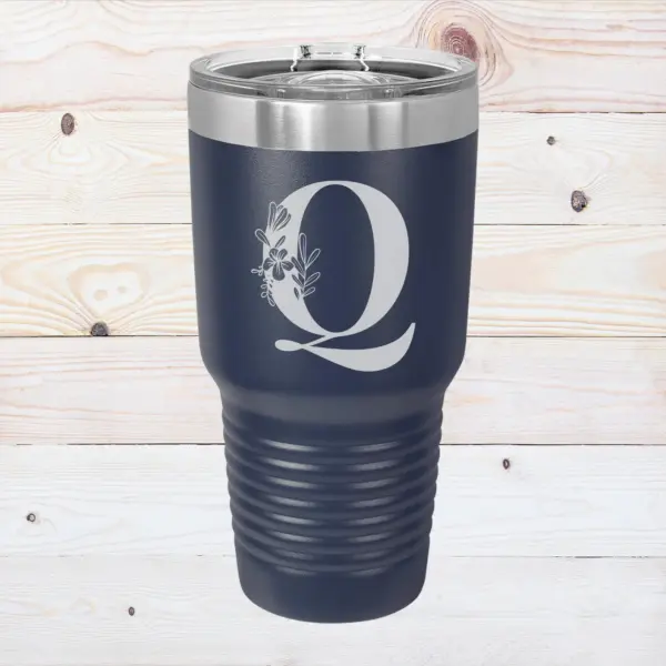Personalized Floral Initial 30oz Tumbler With Custom Name| Unique Gift for Bridesmaids, Moms & Holidays Perfect Gift For Her Valentines Gift - Image 3