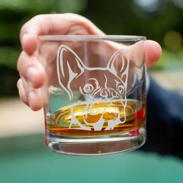 Personalized French Bulldog Engraved Glass Whiskey, Beer, or Wine Glass | Custom Dog Memorial Gift | Dog Mom & Dad Gift | Pet Lover Keepsake - Image 4