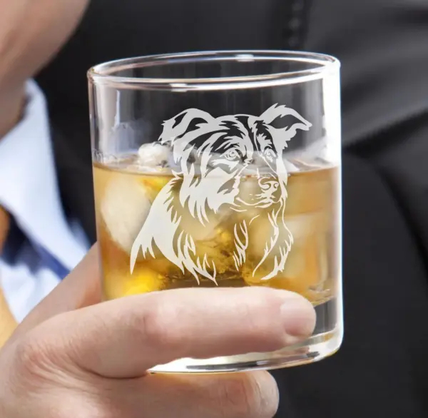 Personalized Border Collie Engraved Glass - Custom Dog Lover Gift, Pet Memorial, Whiskey, Wine, Beer Glass, Dog Mom & Dog Dad Gift - Image 4