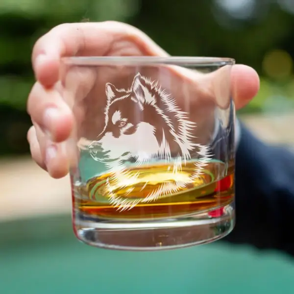 Personalized Husky Engraved Whiskey, Wine, Beer Glass, Custom Dog Lover Gift for Husky Dog Mom Dog Dad, Memorial, Birthday, Special Occasion - Image 4