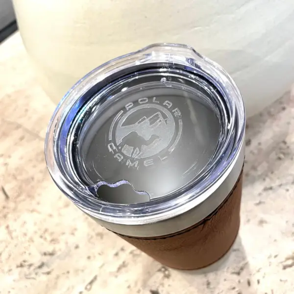 Personalized Engraved Birth Flower Leather Tumbler - Custom Mother’s Day, Bridesmaid Proposal Birthday or Valentine’s Day Gift 20 oz Tumbler - Image 4