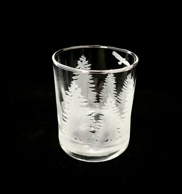 Engraved Bear Whiskey Glass | Custom Forest & Adventure Gift | Mountains Hunter Gift | Outdoors Old Fashioned Rocks Glass - Image 3