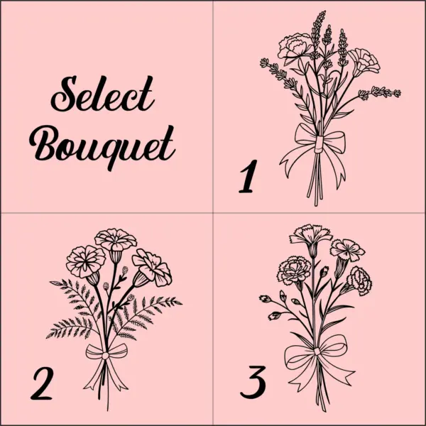Personalized Engraved Carnation Stemless Wine Glass – Elegant Floral Etched Gift for Her, Mom, Wife, Birthday, Mother’s Day, Custom Bouquet - Image 4