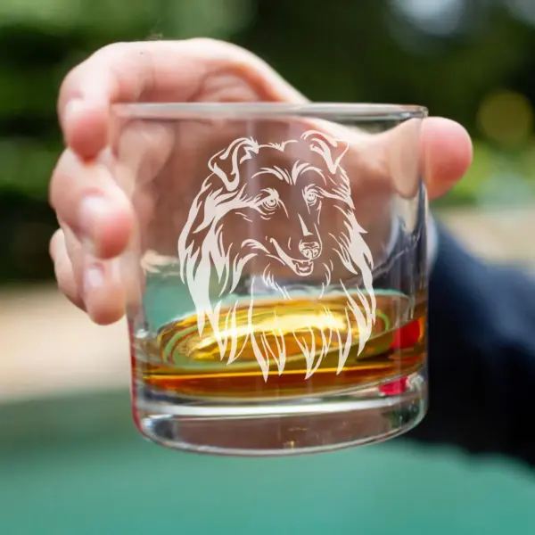 Custom Collie Dog Engraved Glass Personalized Whiskey, Wine, Beer Glass, Pet Lover Gift, New Pet Gift for Dog Mom Dog Dad, Dog Memorial Gift - Image 4