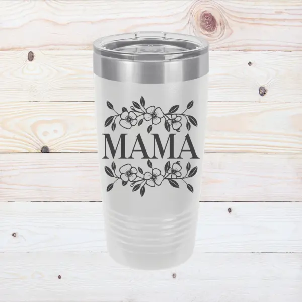 Floral Gift for Mama Engraved 20 oz Tumbler Mother's Day Gift Custom Flower Tumbler Personalized with Names Gift for Mother from Family - Image 5