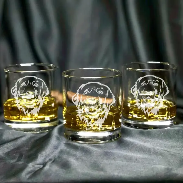 Personalized Golden Retriever Engraved Glass - Dog Lover Gift, Whiskey, Wine, Beer Glass, Custom Dog Memorial, Dog Mom & Dog Dad Gift - Image 5