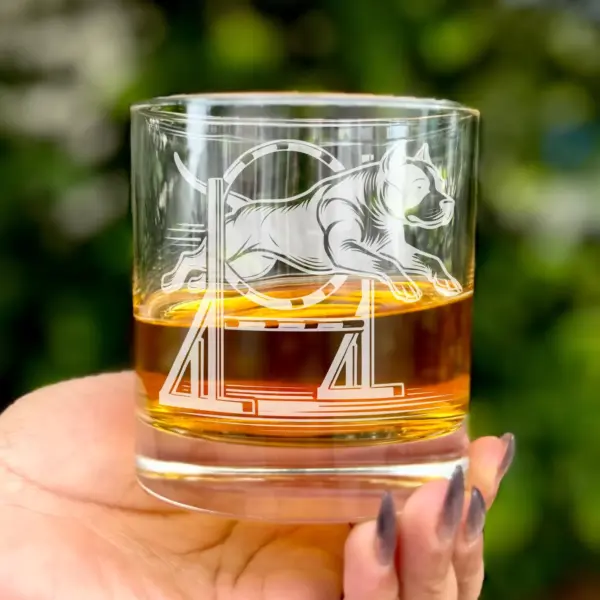 Custom American Pitbull Engraved Glass - Personalized Whiskey, Wine, or Beer Glass- Dog Lover Gift, Pet Memorial, Dog Dad Gift, Housewarming - Image 5
