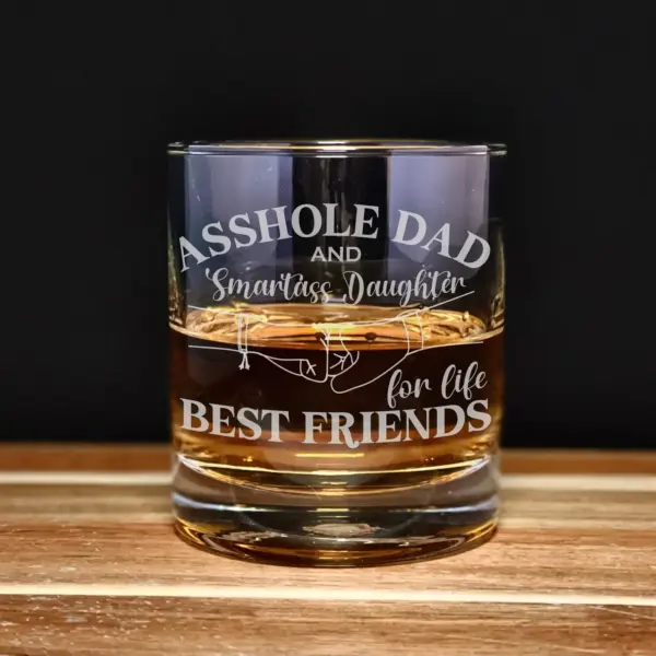 Custom Engraved Dad and Daughter Glass | Personalized Whiskey or Wine Glass | Perfect Father’s Day, Christmas, or Daughter Gift for Dad - Image 5