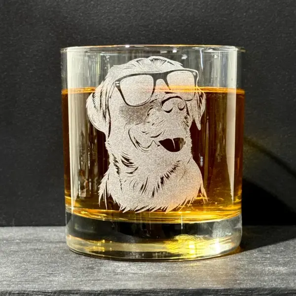 LABRADOR Dog ETCHED Cool Dog with Glasses Whiskey, Stemless Wine or Beer Pint Glass Personalized Lab Gift Custom Dog Labrador Glass Gift - Image 7