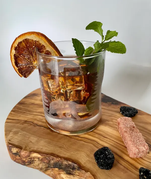 Engraved Bear Whiskey Glass | Custom Forest & Adventure Gift | Mountains Hunter Gift | Outdoors Old Fashioned Rocks Glass - Image 7