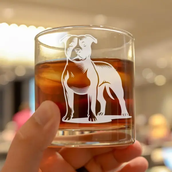 Personalized Pitbull Engraved Glass - Custom Whiskey, Wine, or Beer Glass- Dog Lover Gift, Pet Memorial, Animal Lover, Housewarming, Dog Mom - Image 7